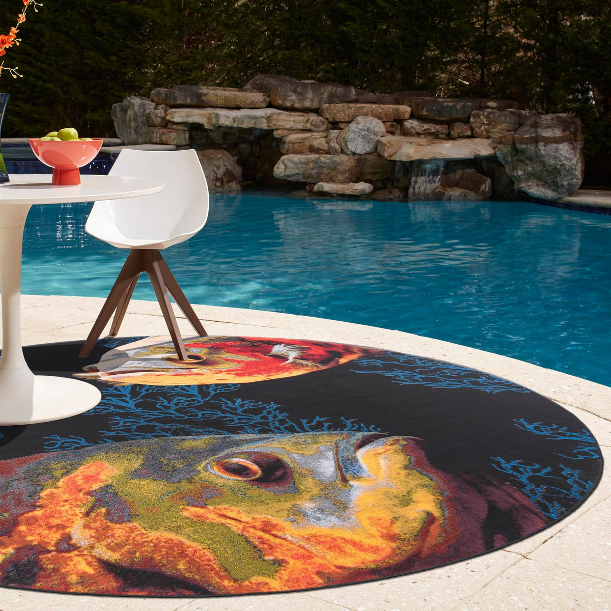Seaside Haven Rugs Collection Area Rug -  Harbor Round Multi  lifestyle 60