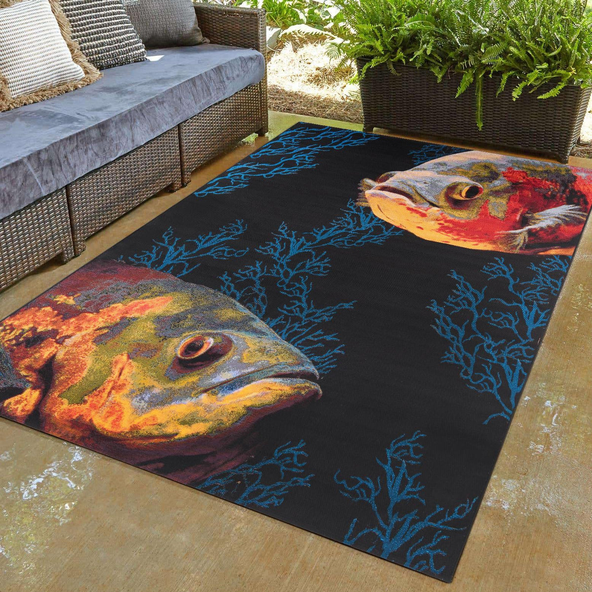 Seaside Haven Rugs Collection Area Rug -  Harbor Rectangle Multi  lifestyle 16