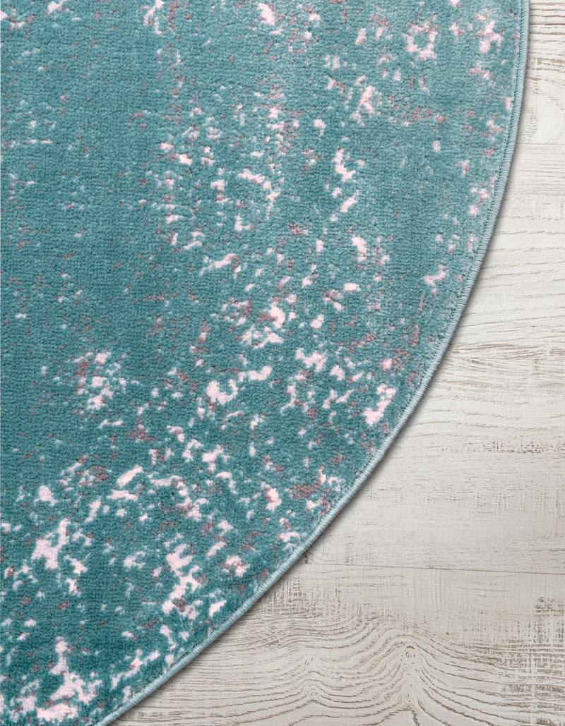 Riviera Elegance Collection Area Rug - Antibes (Turquoise) Oval Turquoise  lifestyle 56