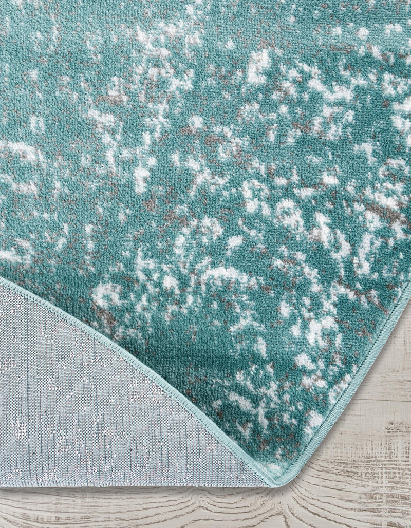 Riviera Elegance Collection Area Rug - Antibes (Turquoise) Oval Turquoise  lifestyle 57
