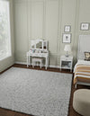 Wool Sphere Alley Collection Area Rug - Sphereville (Gray) Square Gray  lifestyle 28