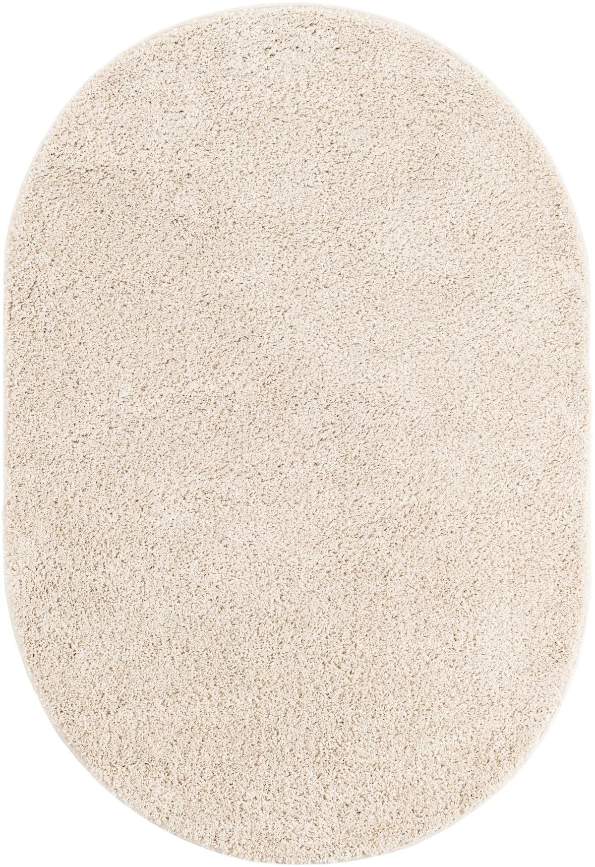 Cozy Comfort Shag Collection Area Rug - Haven (Oatmeal Beige) Oval Oatmeal Beige  lifestyle 21
