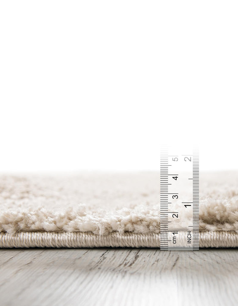 Cozy Comfort Shag Collection Area Rug - Haven (Oatmeal Beige) Oval Oatmeal Beige  lifestyle 45