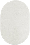 Cozy Comfort Shag Collection Area Rug - Haven (White) Oval White  lifestyle 13