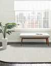 Cozy Comfort Shag Collection Area Rug - Haven (White) Oval White  lifestyle 28