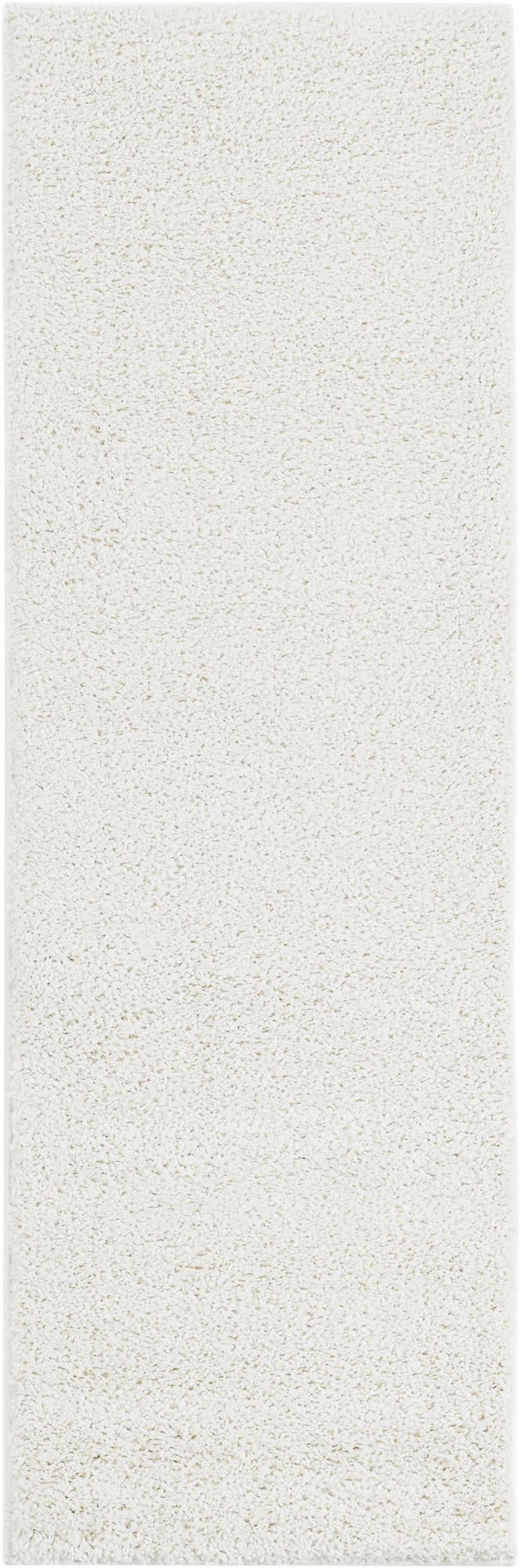 Cozy Comfort Shag Collection Area Rug - Haven (White) Runner White  lifestyle 24