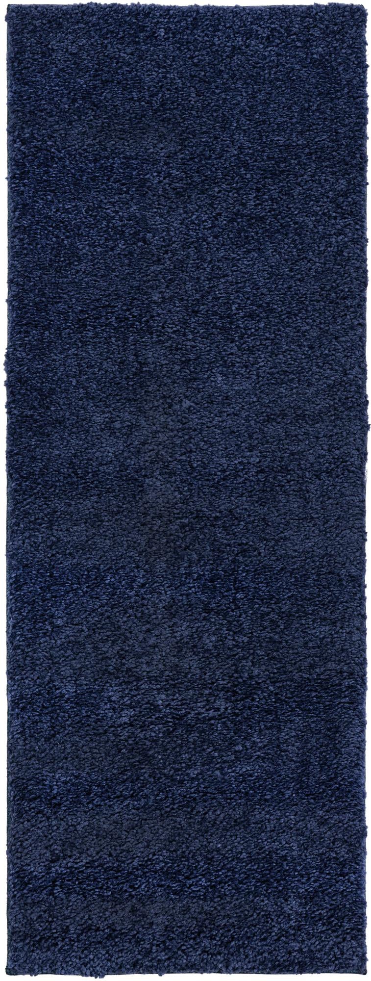 Solid Shag Seaside Collection Area Rug - Azure Cove (Navy Blue) Runner Navy Blue  lifestyle 58