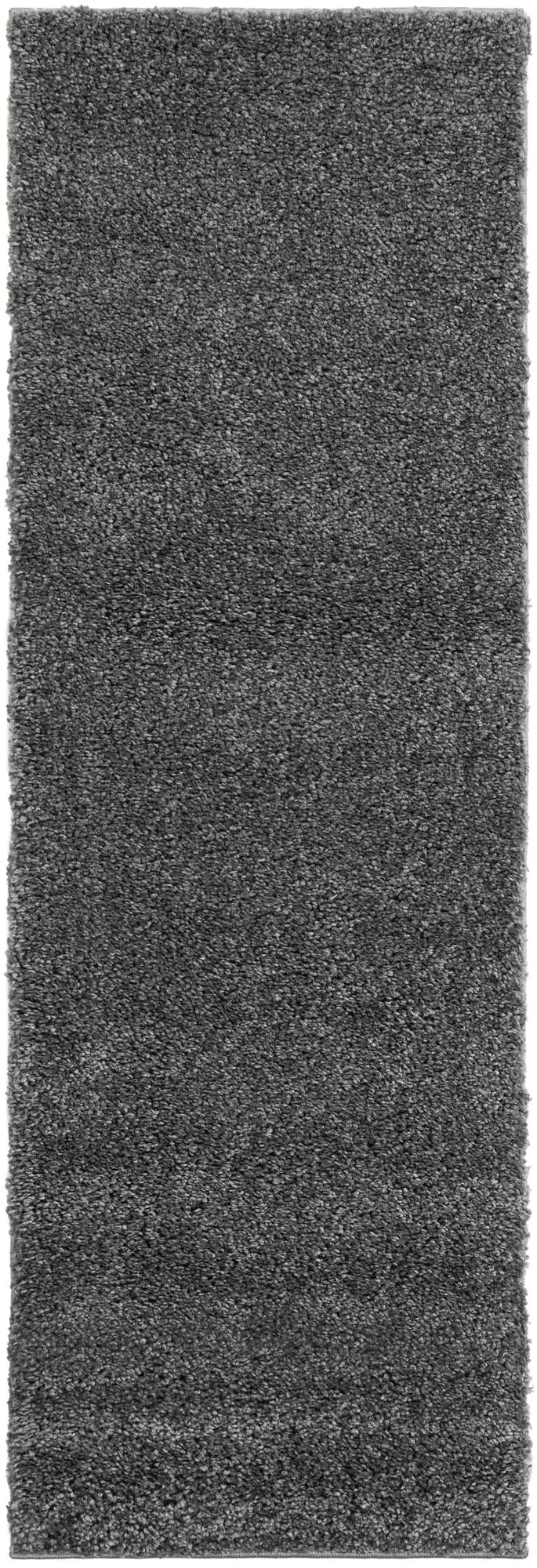 Solid Shag Seaside Collection Area Rug - Azure Cove (Gray) Runner Gray  lifestyle 52