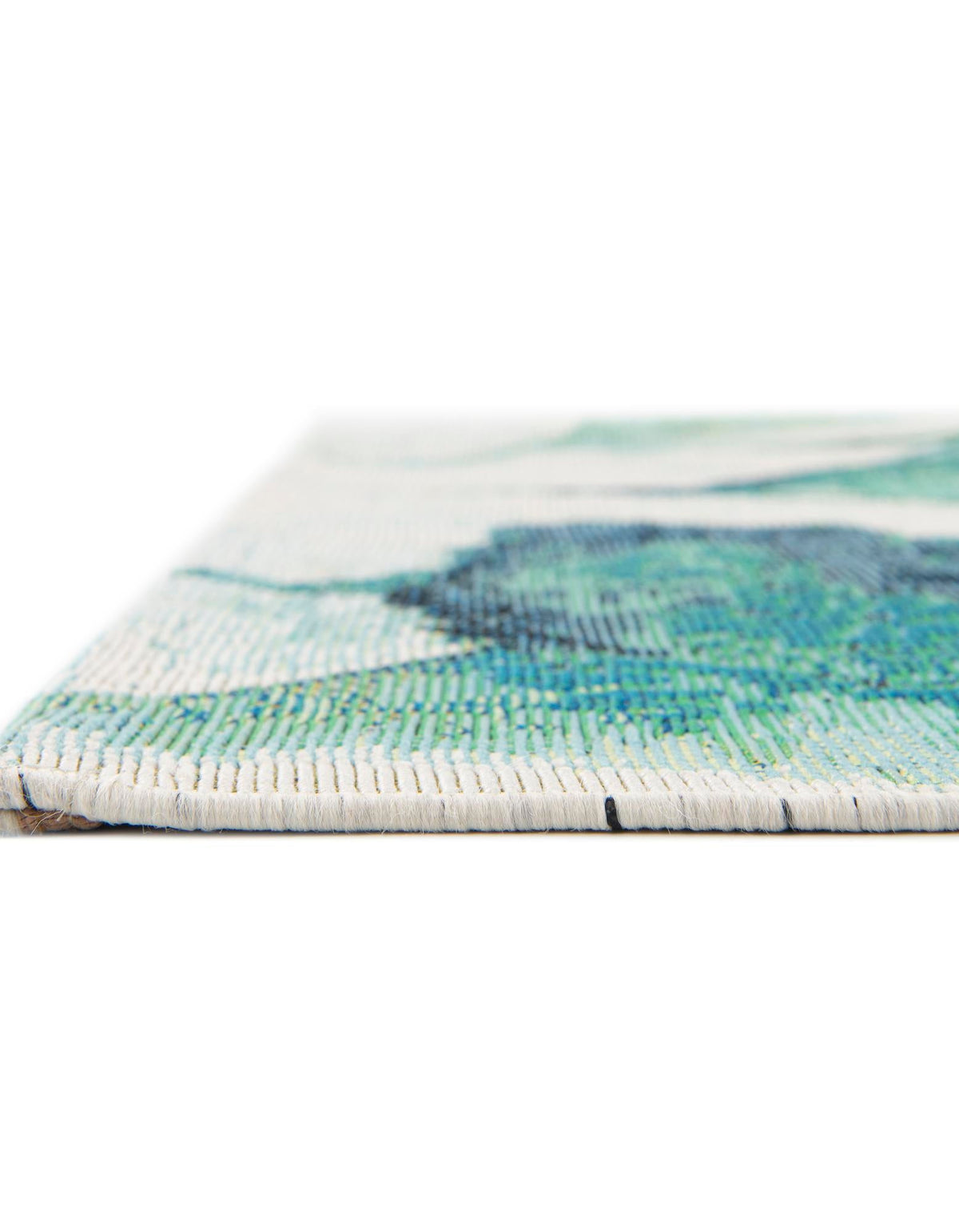 Garden Terrace Escape Collection Area Rug -  Flora Rectangle Blue Green  lifestyle 7