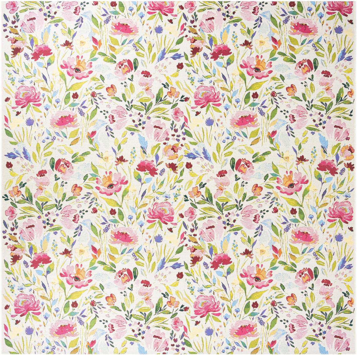 Garden Terrace Escape Collection Area Rug -  Meadow Square Multi  lifestyle 20