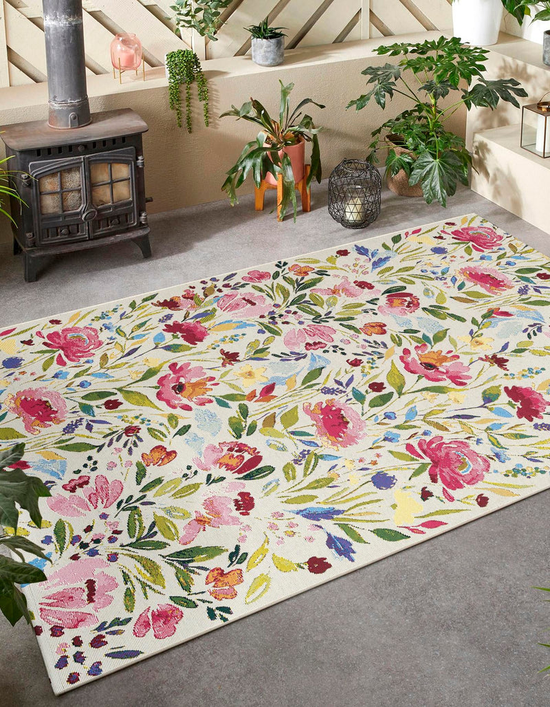 Garden Terrace Escape Collection Area Rug -  Meadow Rectangle Multi  lifestyle 3