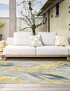 Garden Terrace Escape Collection Area Rug -  Blossom Rectangle Gray Ivory Yellow  lifestyle 4