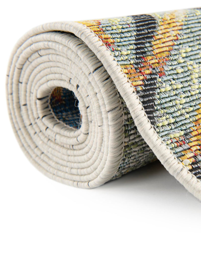 Garden Terrace Escape Collection Area Rug -  Blossom Rectangle Gray Ivory Yellow  lifestyle 12