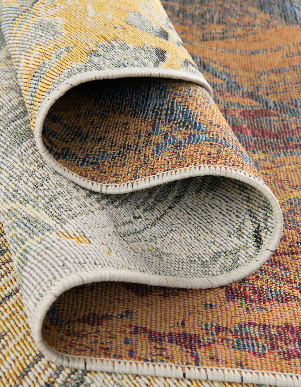 Garden Terrace Escape Collection Area Rug -  Blossom Rectangle Gray Ivory Yellow  lifestyle 13