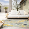 Garden Terrace Escape Collection Area Rug -  Blossom Rectangle Gray Ivory Yellow  lifestyle 17