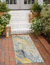 Garden Terrace Escape Collection Area Rug -  Blossom Runner Gray Ivory Yellow  lifestyle 25