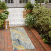 Garden Terrace Escape Collection Area Rug -  Blossom Runner Gray Ivory Yellow  lifestyle 61