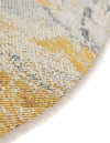 Garden Terrace Escape Collection Area Rug -  Blossom Round Gray Ivory Yellow  lifestyle 33