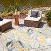 Garden Terrace Escape Collection Area Rug -  Blossom Square Gray Ivory Yellow  lifestyle 59