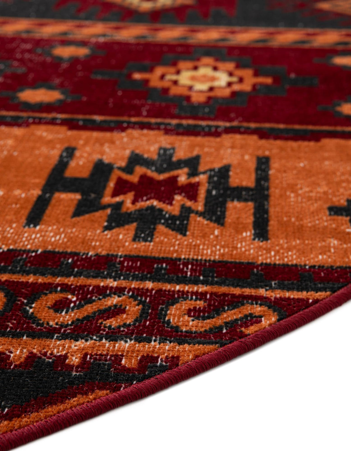Geneva Terrace Collection Area Rug - Montreux Oval Rust Red  lifestyle 181