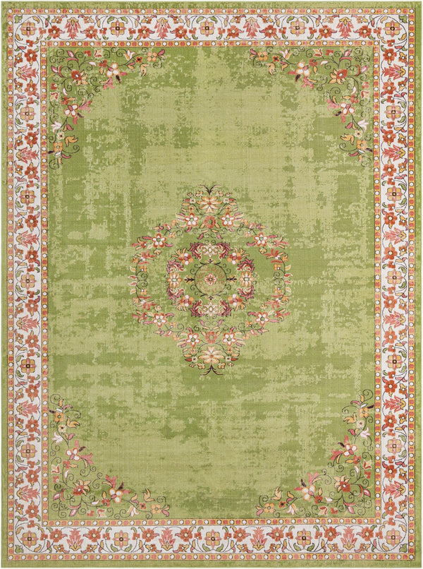 Geneva Terrace Collection Area Rug -  Yverdon Rectangle Green  lifestyle 2