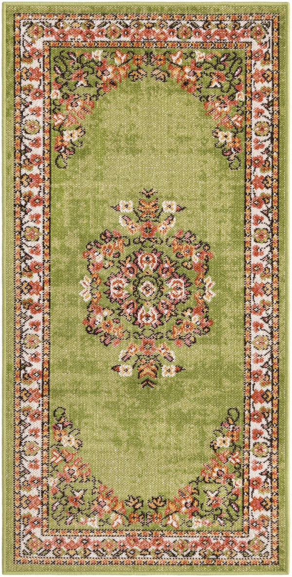 Geneva Terrace Collection Area Rug -  Yverdon Runner Green  lifestyle 27