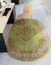 Geneva Terrace Collection Area Rug -  Yverdon Oval Green  lifestyle 70