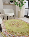 Geneva Terrace Collection Area Rug -  Yverdon Oval Green  lifestyle 77