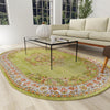 Geneva Terrace Collection Area Rug -  Yverdon Oval Green  lifestyle 96