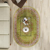Geneva Terrace Collection Area Rug -  Yverdon Oval Green  lifestyle 100