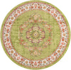 Geneva Terrace Collection Area Rug -  Yverdon Round Green  lifestyle 29