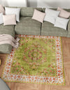 Geneva Terrace Collection Area Rug -  Yverdon Square Green  lifestyle 37