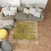 Geneva Terrace Collection Area Rug -  Yverdon Square Green  lifestyle 95