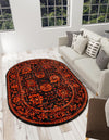 Geneva Terrace Collection Area Rug -  Lausanne Oval Black  lifestyle 45