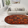 Geneva Terrace Collection Area Rug -  Lausanne Oval Black  lifestyle 115