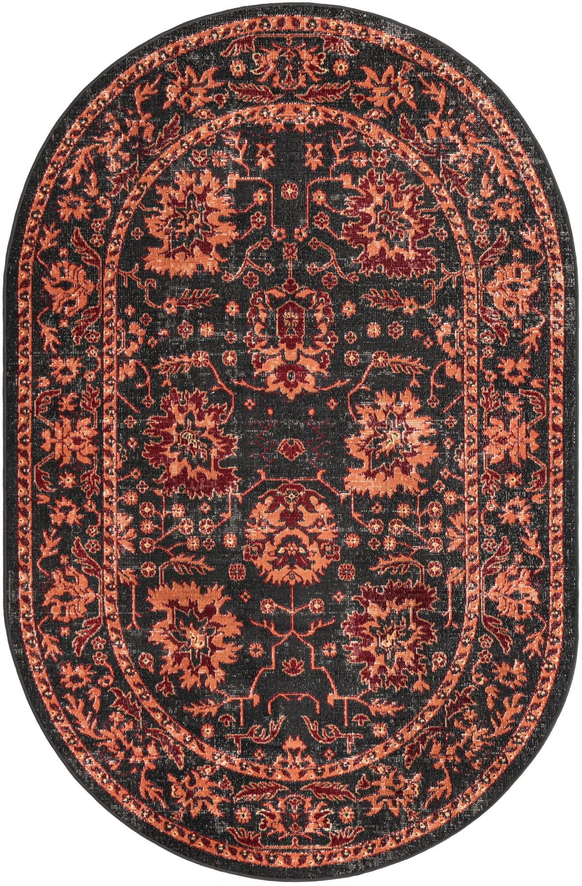Geneva Terrace Collection Area Rug -  Lausanne Oval Black  lifestyle 39