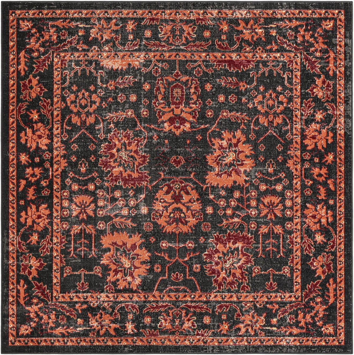 Geneva Terrace Collection Area Rug -  Lausanne Square Black  lifestyle 41
