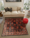 Geneva Terrace Collection Area Rug -  Lausanne Square Black  lifestyle 47