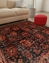 Geneva Terrace Collection Area Rug -  Lausanne Square Black  lifestyle 59