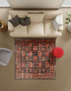Geneva Terrace Collection Area Rug -  Lausanne Square Black  lifestyle 110