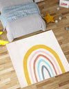 Playful Patterns Collection Area Rug -  Illusion Square Ivory  lifestyle 25