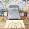 Playful Patterns Collection Area Rug -  Illusion Square Ivory  lifestyle 61