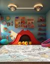 Playful Patterns Collection Area Rug -  Enigma Square Gray  lifestyle 33