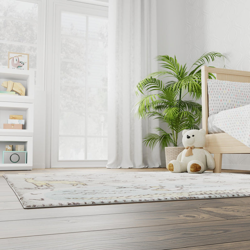 Playful Patterns Collection Area Rug -  Enigma Square Gray  lifestyle 81