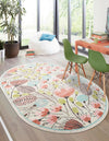 Playful Patterns Collection Area Rug -  Fantasy Oval Ivory  lifestyle 22