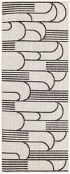 Urban Terrace Collection Area Rug -  Greenwich Runner Black and White  lifestyle 75