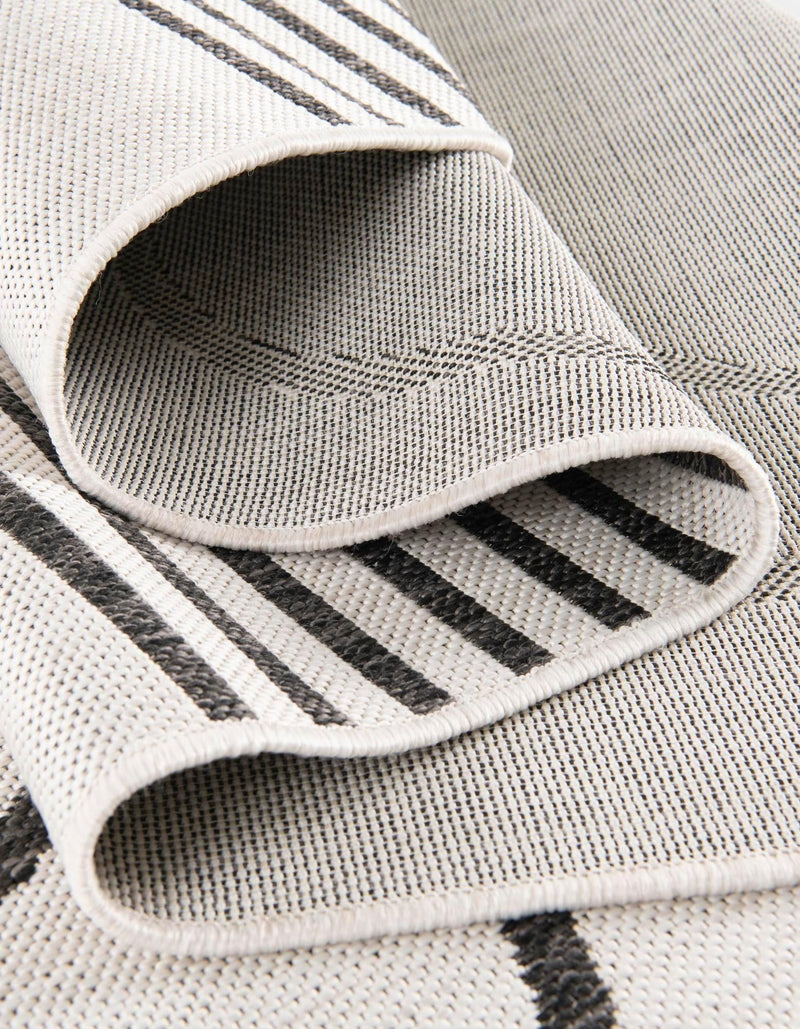 Urban Terrace Collection Area Rug -  Greenwich Rectangle White and Black  lifestyle 43