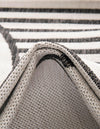 Urban Terrace Collection Area Rug -  Greenwich Rectangle White and Black  lifestyle 46