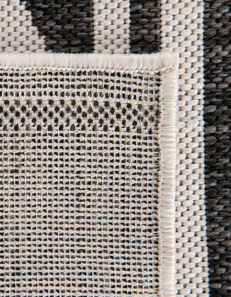 Urban Terrace Collection Area Rug -  Greenwich Rectangle White and Black  lifestyle 48