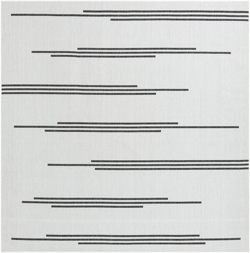 Urban Terrace Collection Area Rug -  Brooklyn Square White and Black Main